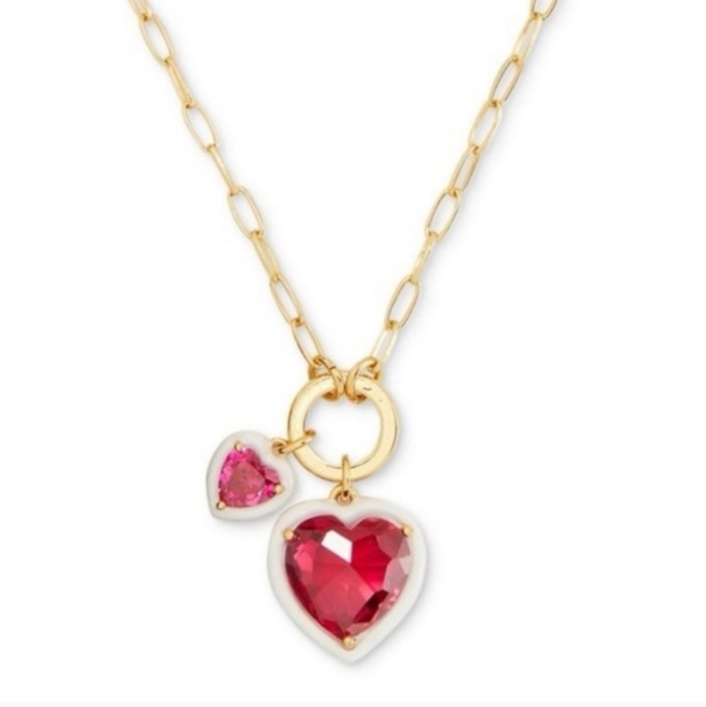 $128 Kate Spade Sweetheart Heart Charm Pendant NecklaceNWT